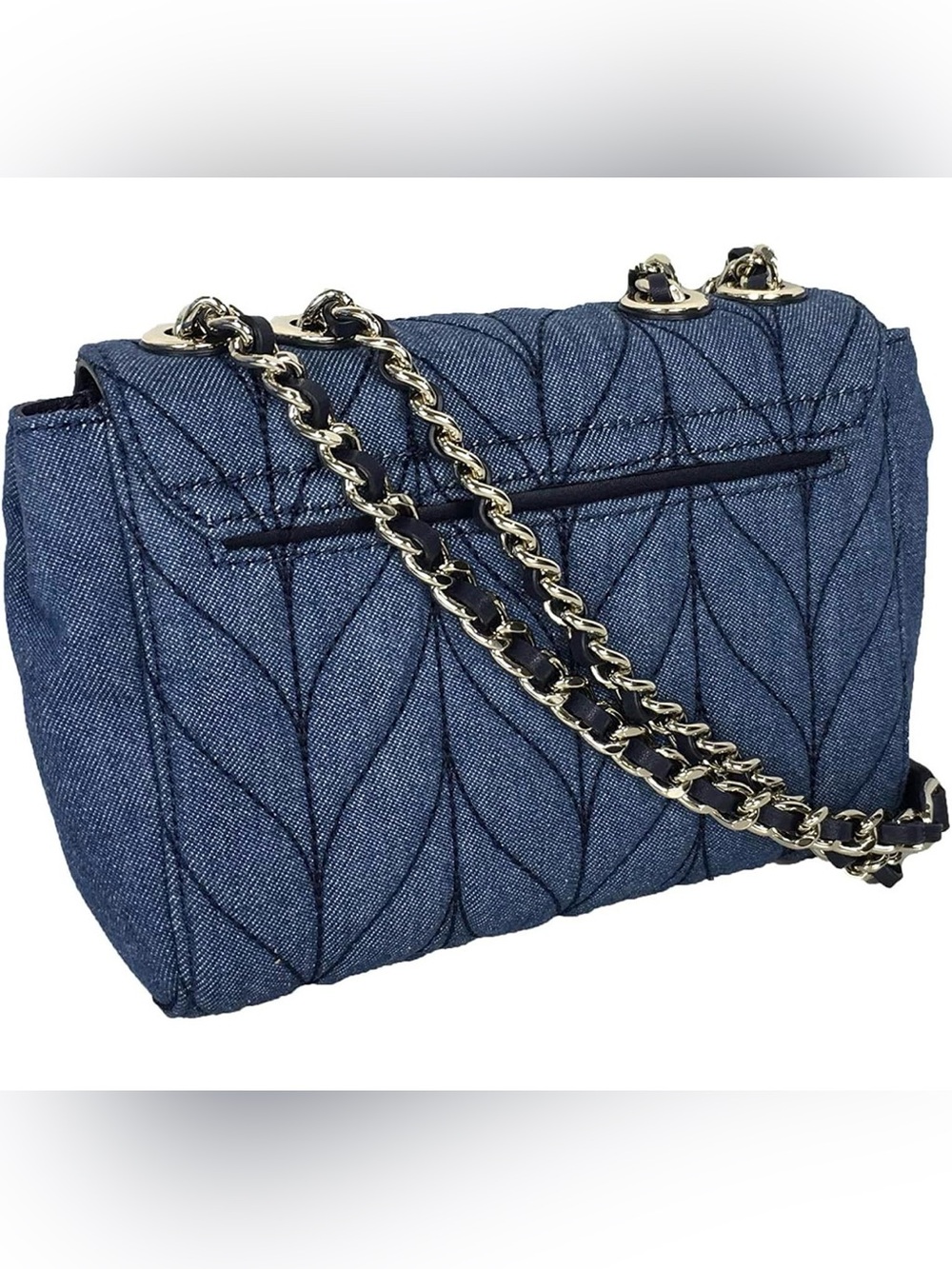 Kate Spade Mini Emelyn Quilted Denim Crossbody Bag - Picture 4 of 17